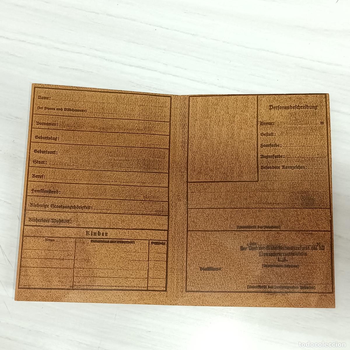 Documentos antiguos: COPIA PASAPORTE ALEMAN 1944. - Foto 2