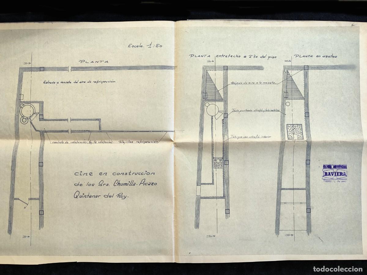 Documentos antiguos: PROYECTO EDIFICIO PARA CINEMAT&Oacute;GRAFO EN QUINTANAR DEL REY (CUENCA), 1966-67. MUCHA DOCUMENTACI&Oacute;N (5) - Foto 2