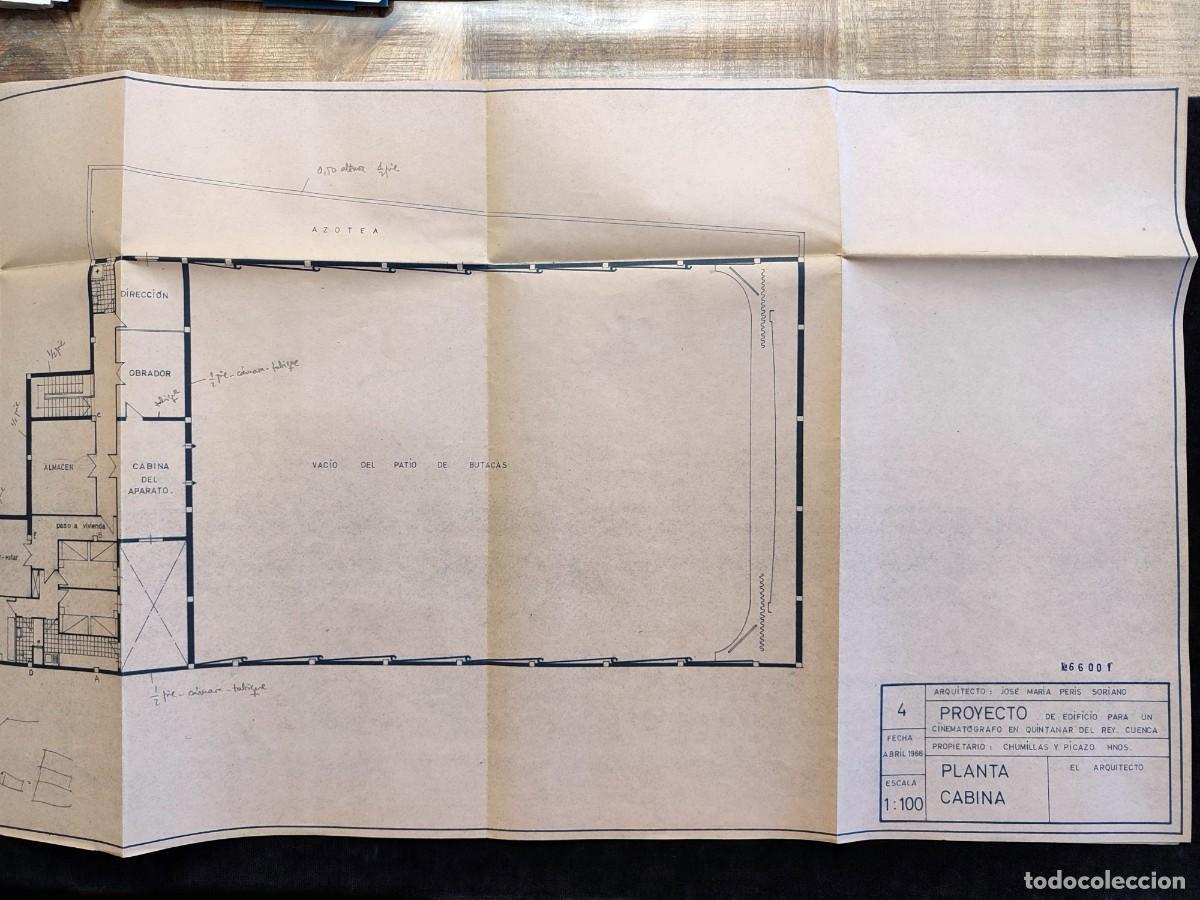 Documentos antiguos: PROYECTO EDIFICIO PARA CINEMAT&Oacute;GRAFO EN QUINTANAR DEL REY (CUENCA), 1966-67. MUCHA DOCUMENTACI&Oacute;N (5) - Foto 7