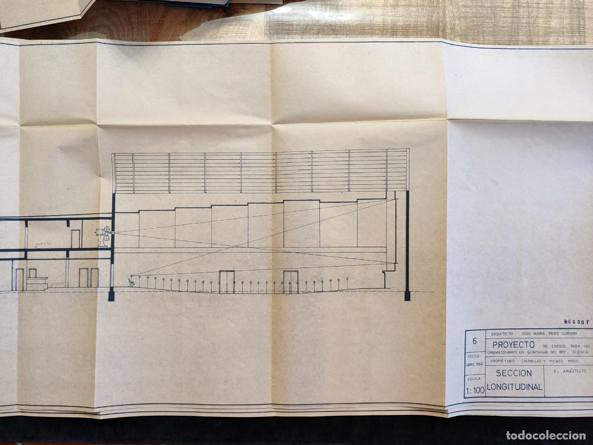 Documentos antiguos: PROYECTO EDIFICIO PARA CINEMAT&Oacute;GRAFO EN QUINTANAR DEL REY (CUENCA), 1966-67. MUCHA DOCUMENTACI&Oacute;N (5) - Foto 9