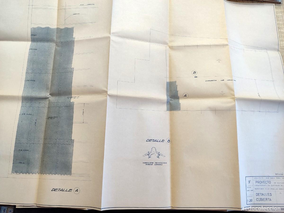 Documentos antiguos: PROYECTO EDIFICIO PARA CINEMAT&Oacute;GRAFO EN QUINTANAR DEL REY (CUENCA), 1966-67. MUCHA DOCUMENTACI&Oacute;N (5) - Foto 13