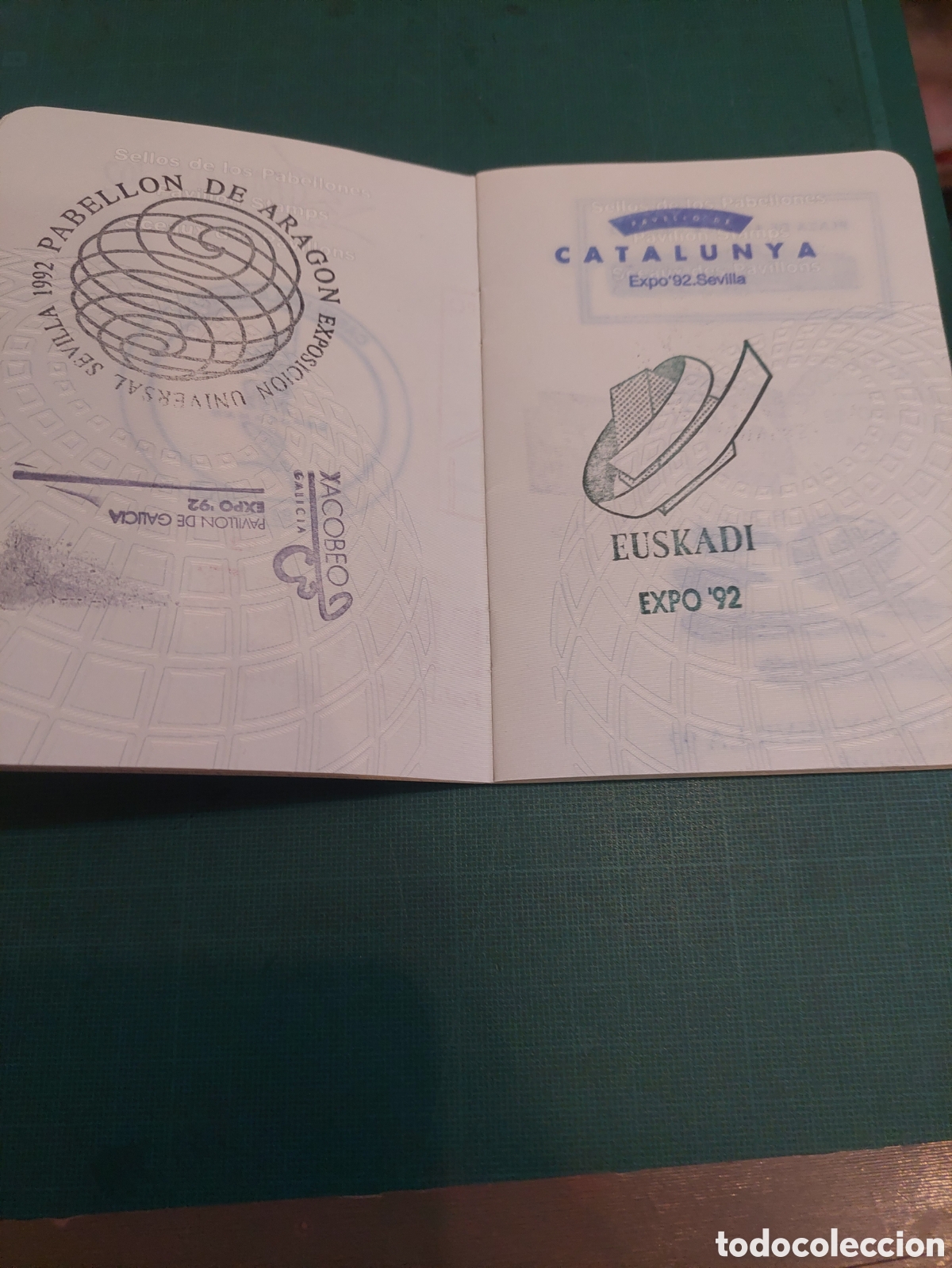 Documentos antiguos: PASAPORTE EXPO 92 SEVILLA COMPLETO - Foto 3