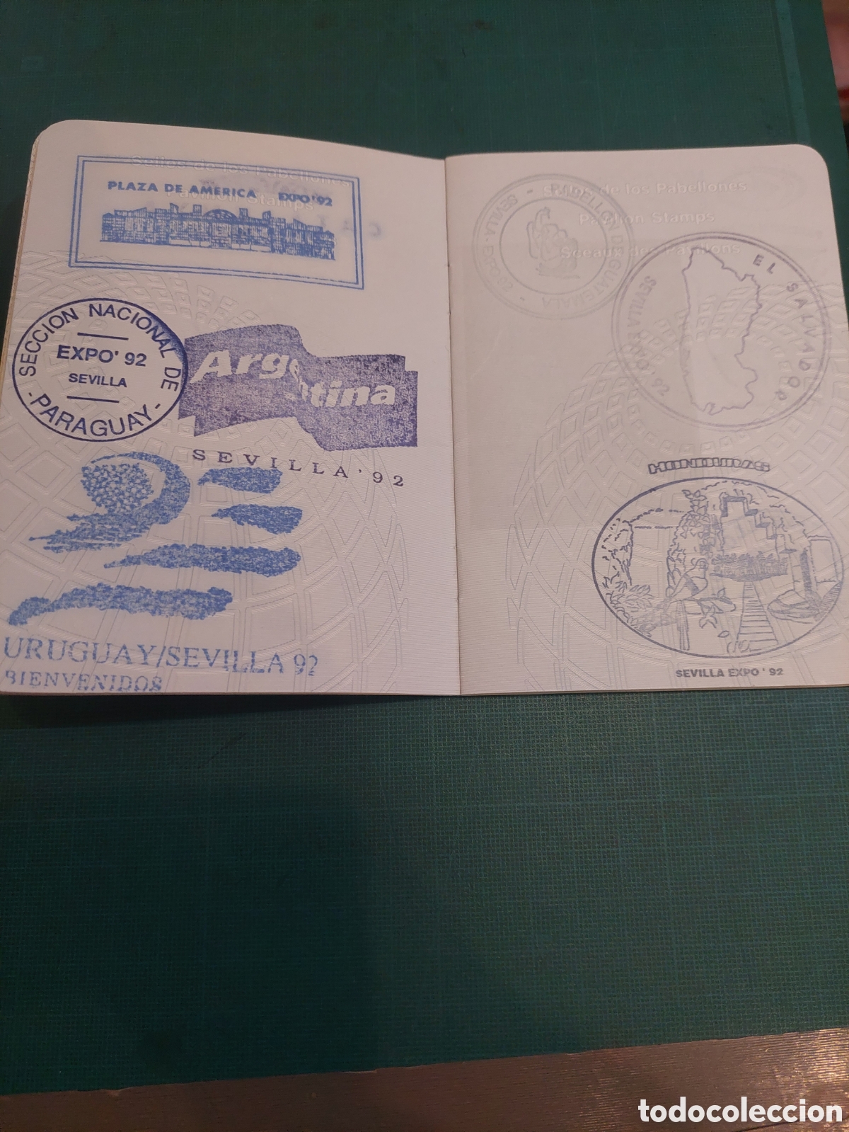 Documentos antiguos: PASAPORTE EXPO 92 SEVILLA COMPLETO - Foto 4