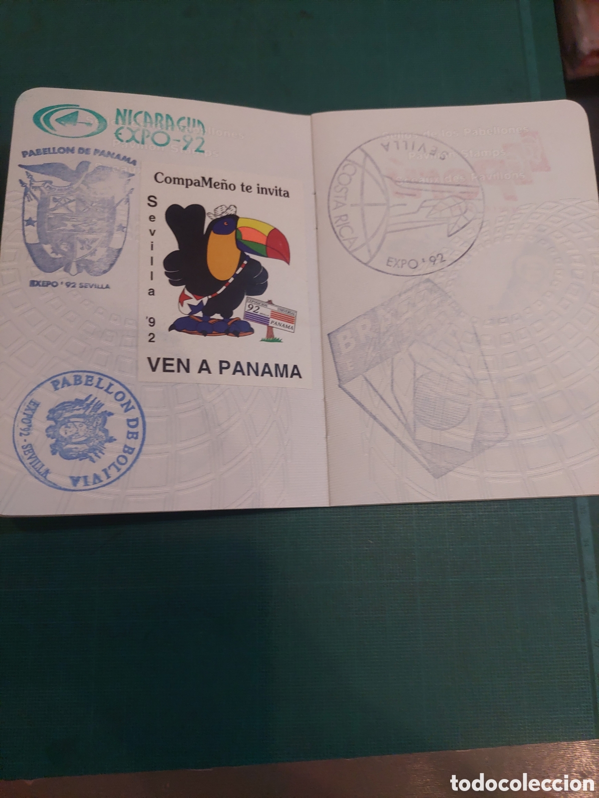 Documentos antiguos: PASAPORTE EXPO 92 SEVILLA COMPLETO - Foto 5