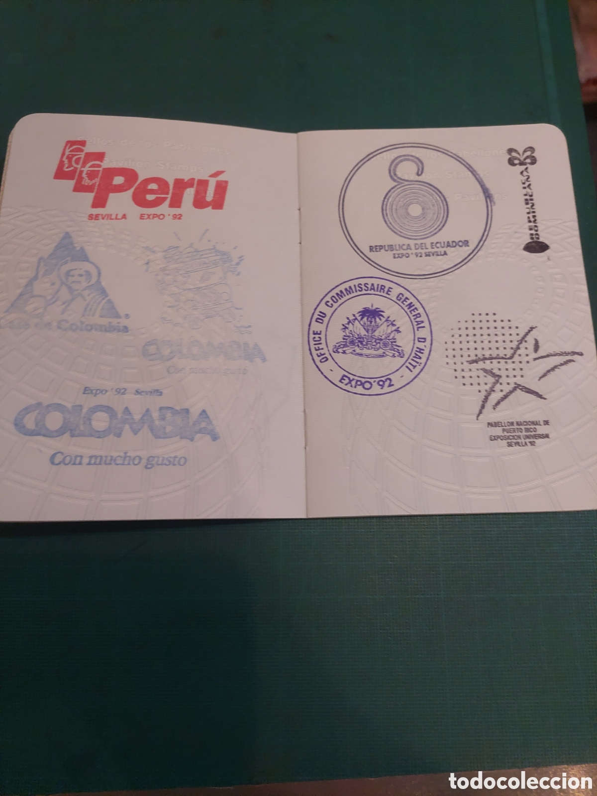 Documentos antiguos: PASAPORTE EXPO 92 SEVILLA COMPLETO - Foto 6