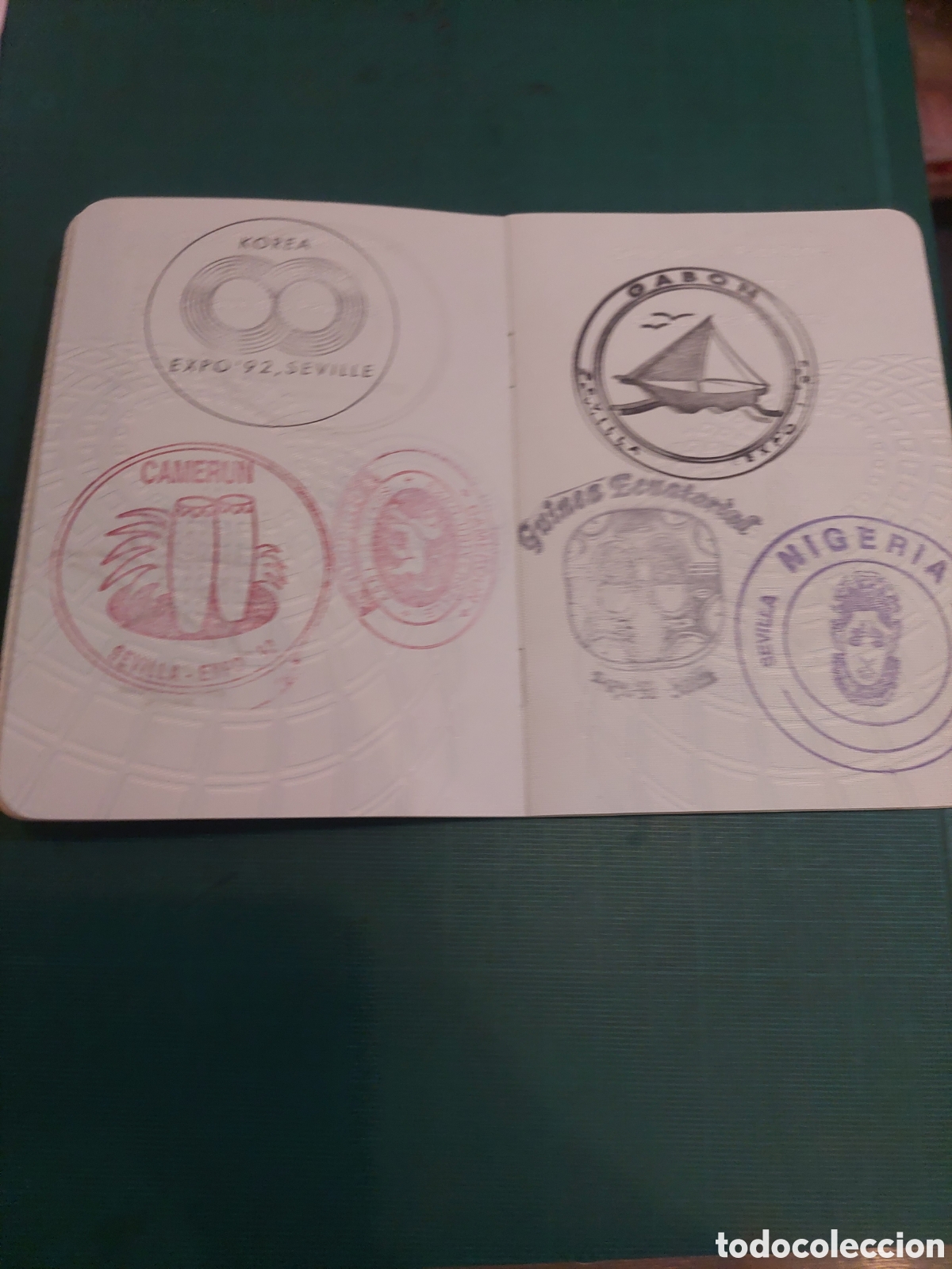 Documentos antiguos: PASAPORTE EXPO 92 SEVILLA COMPLETO - Foto 7