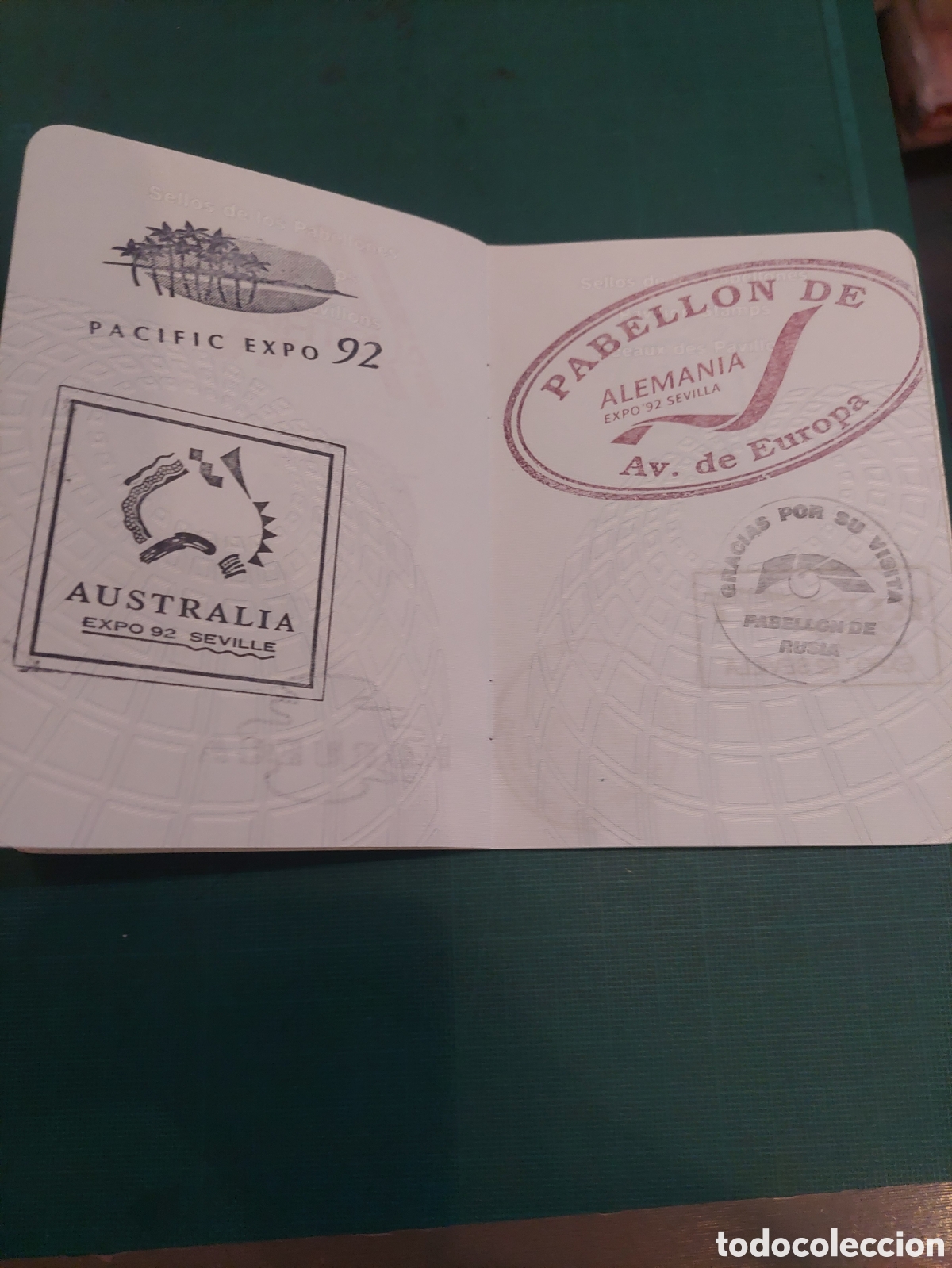 Documentos antiguos: PASAPORTE EXPO 92 SEVILLA COMPLETO - Foto 11