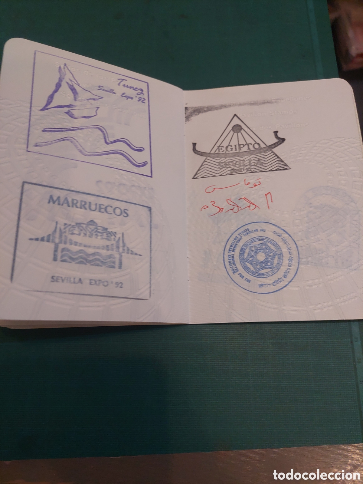Documentos antiguos: PASAPORTE EXPO 92 SEVILLA COMPLETO - Foto 13