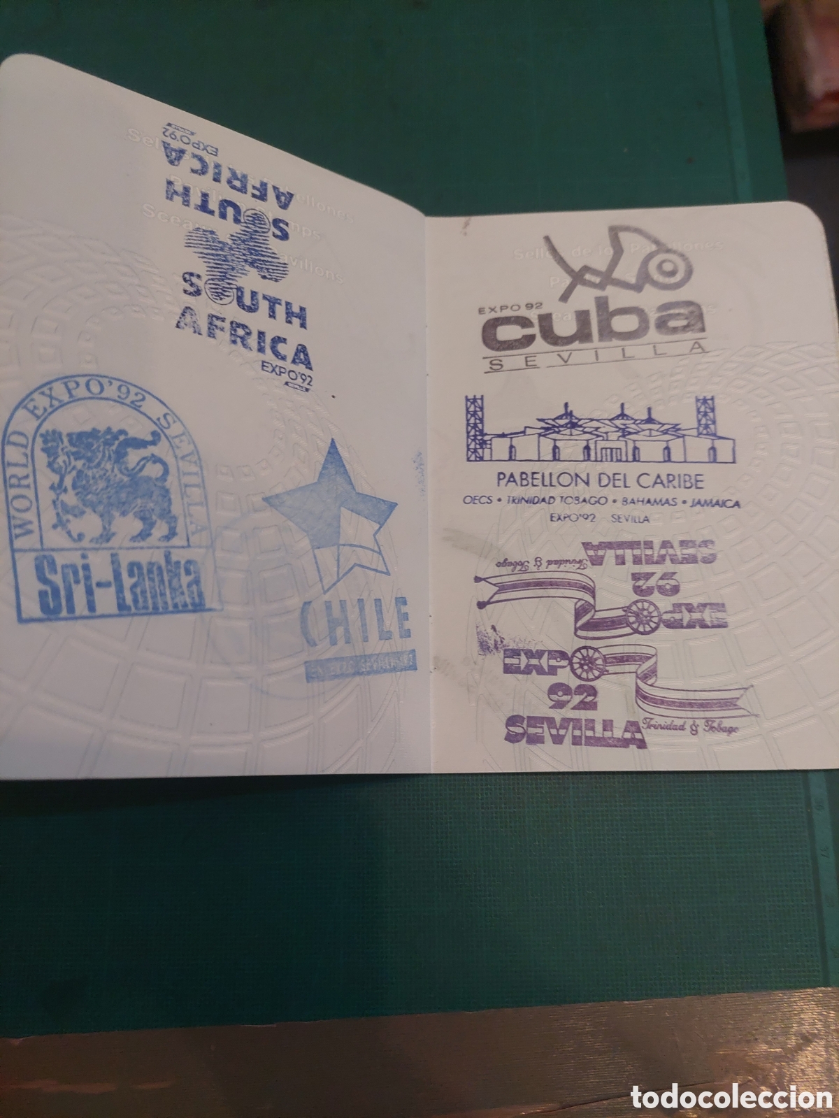 Documentos antiguos: PASAPORTE EXPO 92 SEVILLA COMPLETO - Foto 14