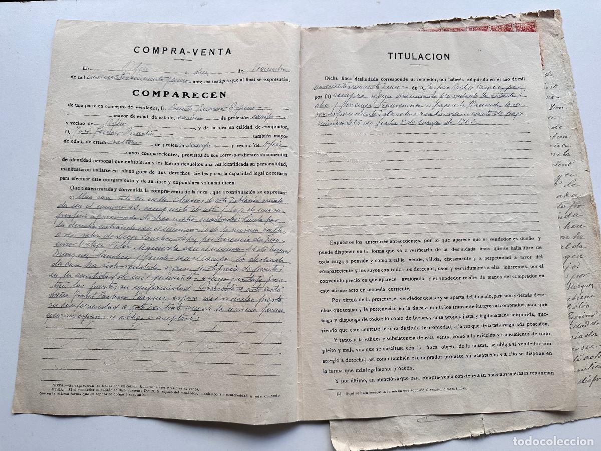 Documentos antiguos: ANTIGUA ESCRITURA DE VENTA PRIVADA - Foto 2