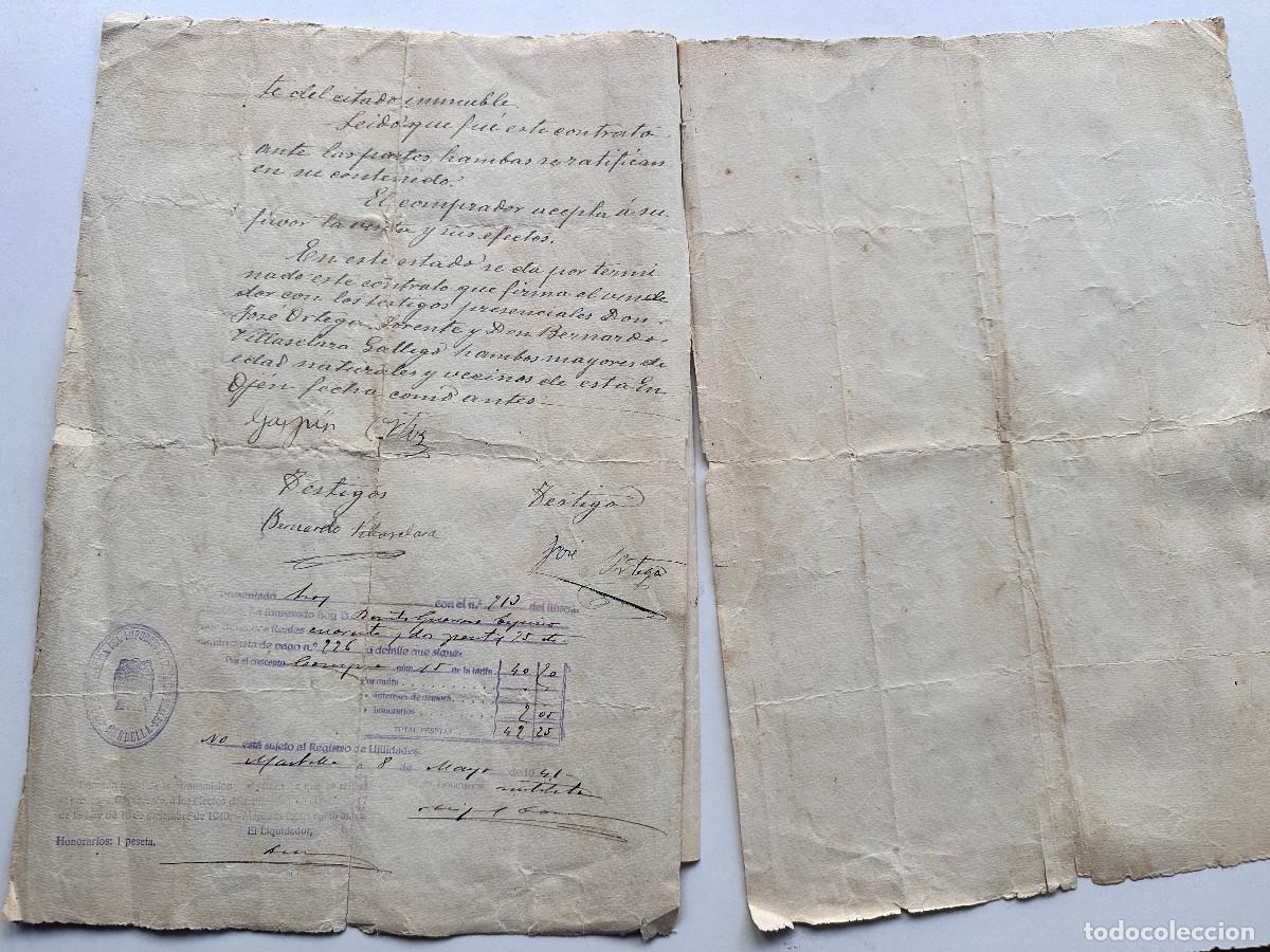 Documentos antiguos: ANTIGUA ESCRITURA DE VENTA PRIVADA - Foto 4