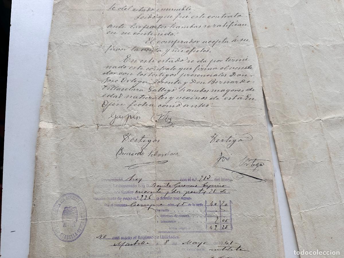 Documentos antiguos: ANTIGUA ESCRITURA DE VENTA PRIVADA - Foto 5