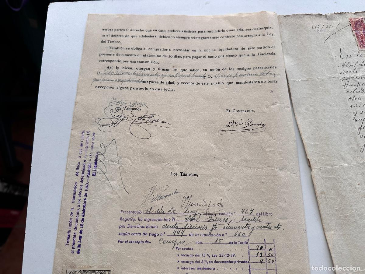 Documentos antiguos: ANTIGUA ESCRITURA DE VENTA PRIVADA - Foto 7