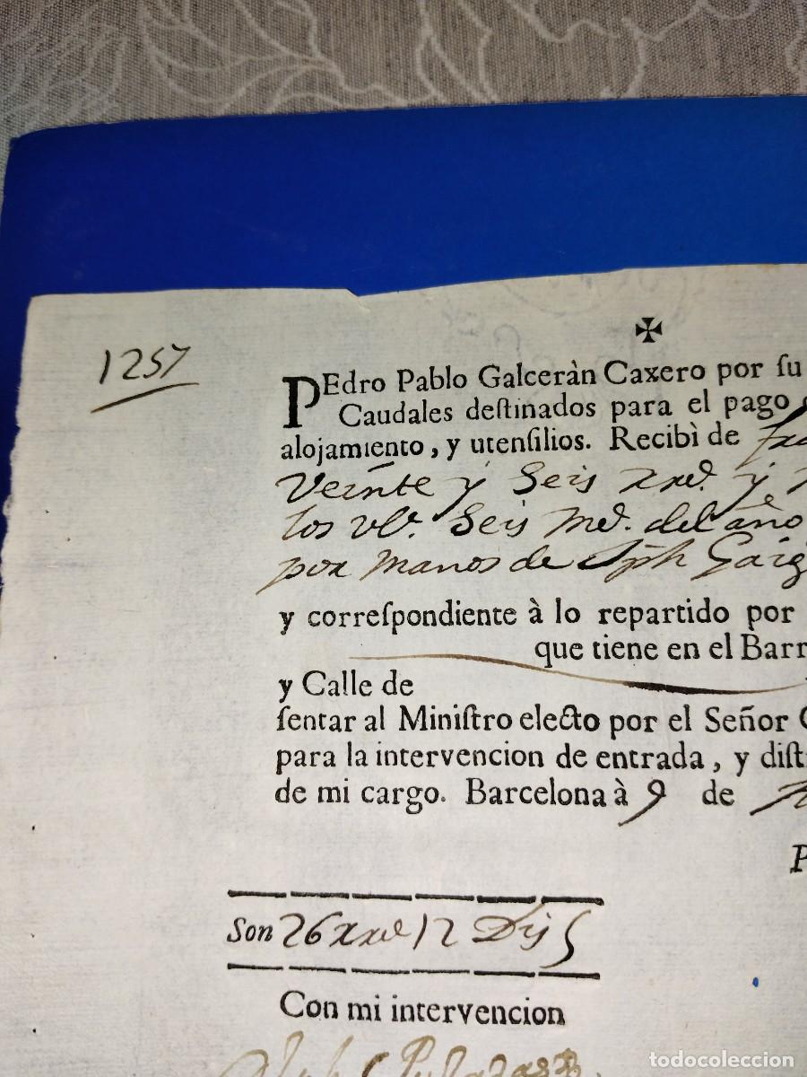 Documentos antiguos: DOCUMENTO COMERCIAL DE FECHA 9 DE AGOSTO DE 1753 - Foto 4