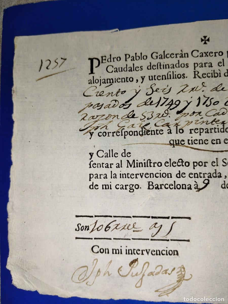 Documentos antiguos: DOCUMENTO COMERCIAL DE FECHA 9 DE AGOSTO DE 1753 ok - Foto 2