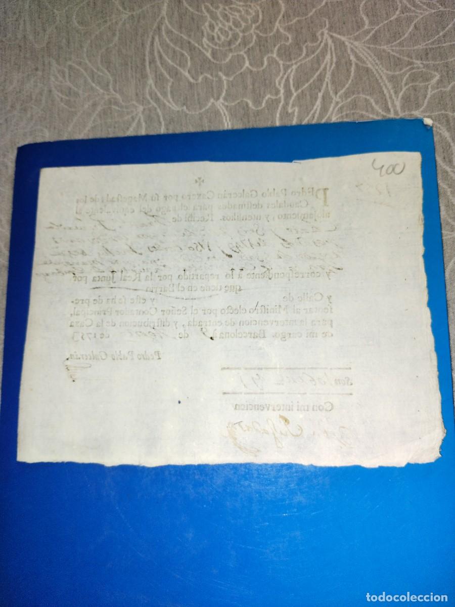 Documentos antiguos: DOCUMENTO COMERCIAL DE FECHA 9 DE AGOSTO DE 1753 ok - Foto 4