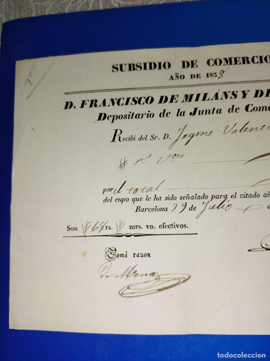 Documentos antiguos: DOCUMENTO COMERCIAL DE FECHA 29 DE JULIO .DE 1839 - Foto 2