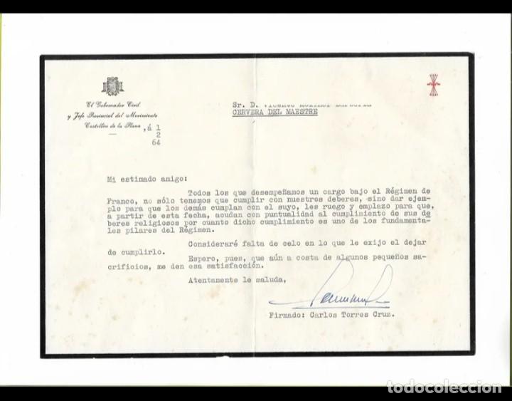 Documentos antiguos: Carta &eacute;poca franquista - Foto 1
