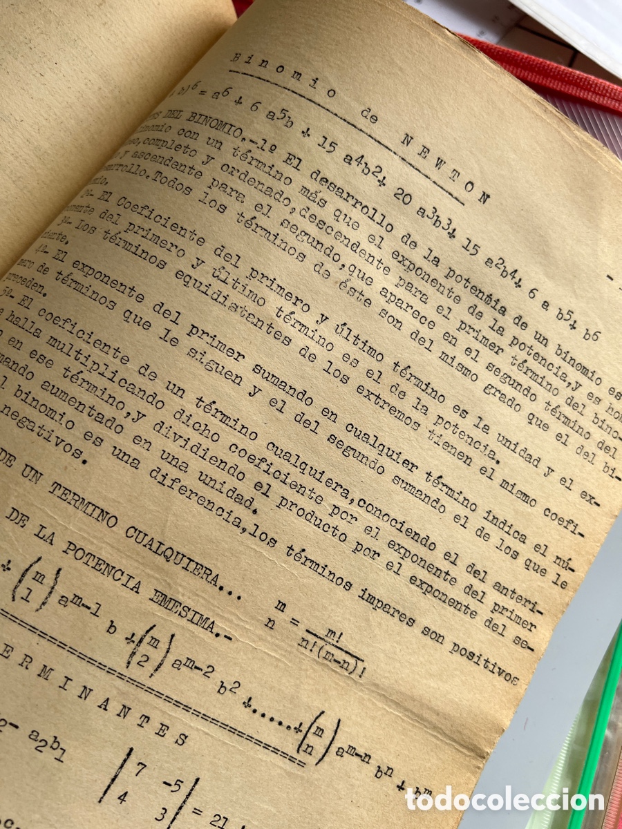 Documentos antiguos: Apuntes Matem&aacute;ticas 1952 - Foto 3