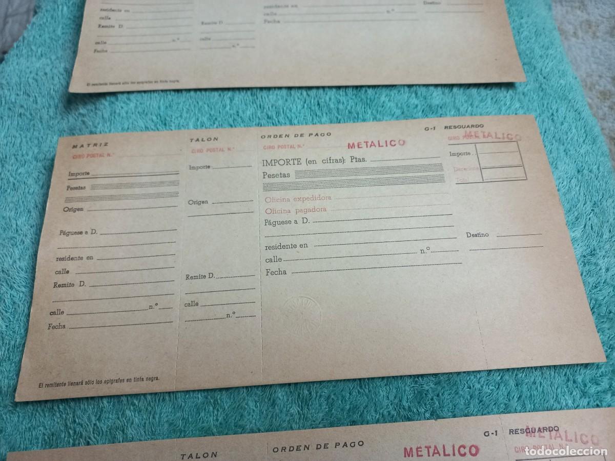 Documentos antiguos: 4 matrices giros postales correos - talon - sin usar - Foto 3