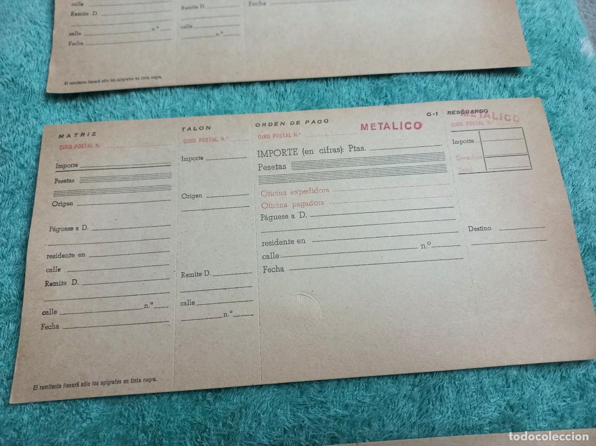 Documentos antiguos: 4 matrices giros postales correos - talon - sin usar - Foto 4
