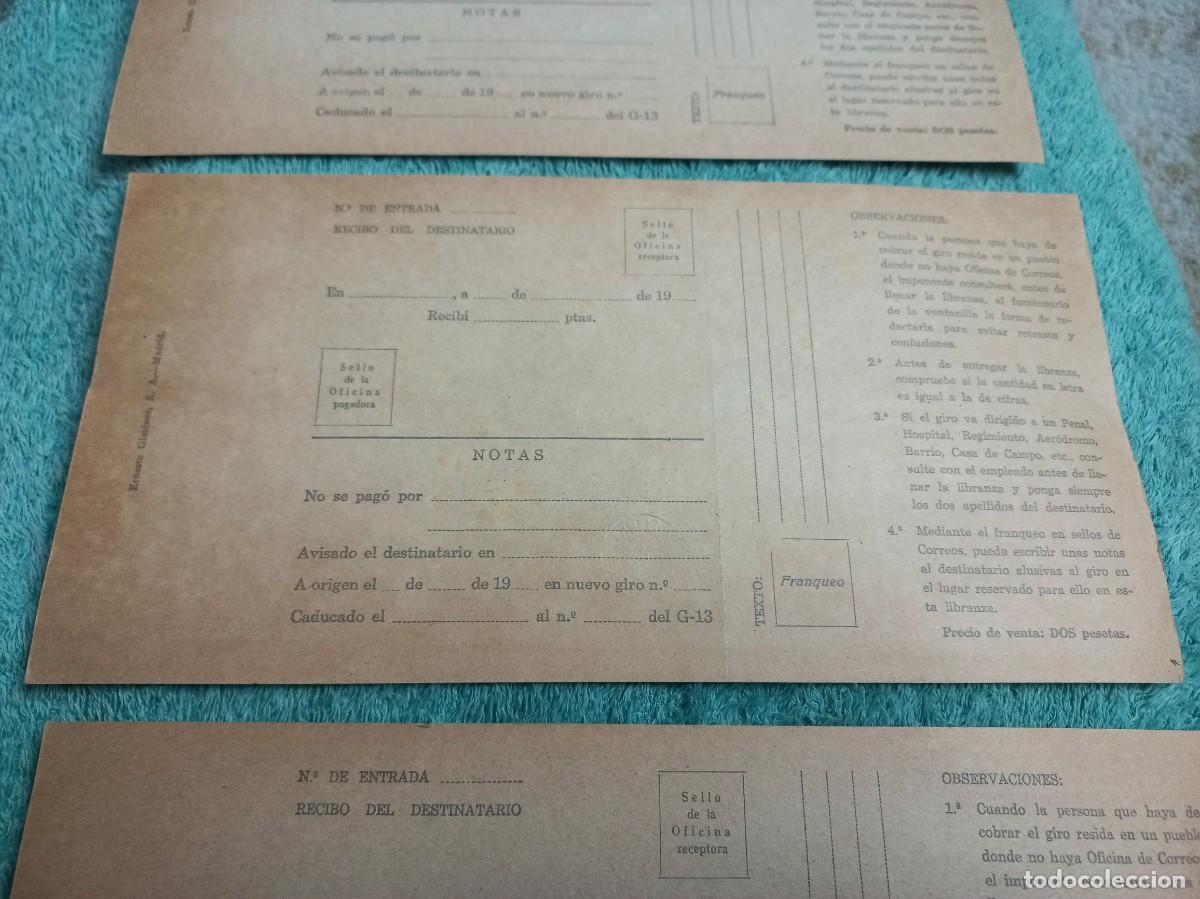 Documentos antiguos: 4 matrices giros postales correos - talon - sin usar - Foto 8