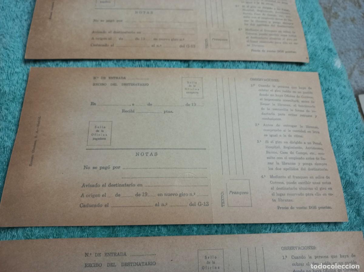 Documentos antiguos: 4 matrices giros postales correos - talon - sin usar - Foto 9