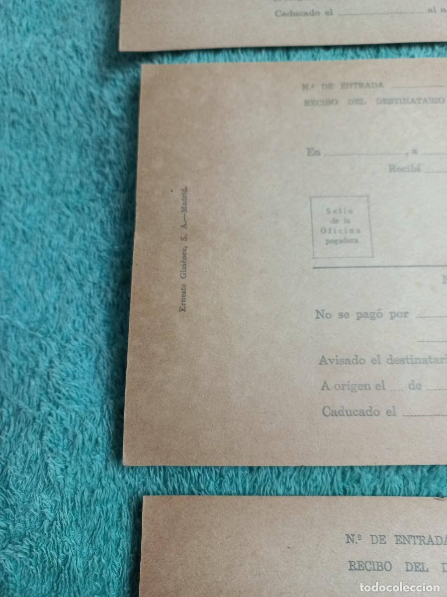 Documentos antiguos: 4 matrices giros postales correos - talon - sin usar - Foto 11
