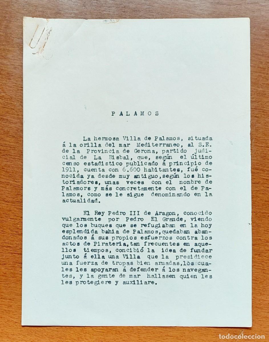 Documentos antiguos: PALAMOS COSTA BRAVA GIRONA - Foto 1