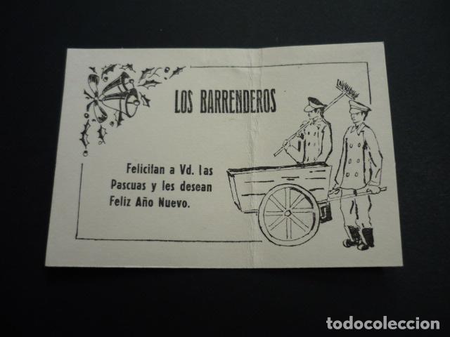 Documentos antiguos: FELICITACION NAVIDAD LOS BARRENDEROS - Foto 1