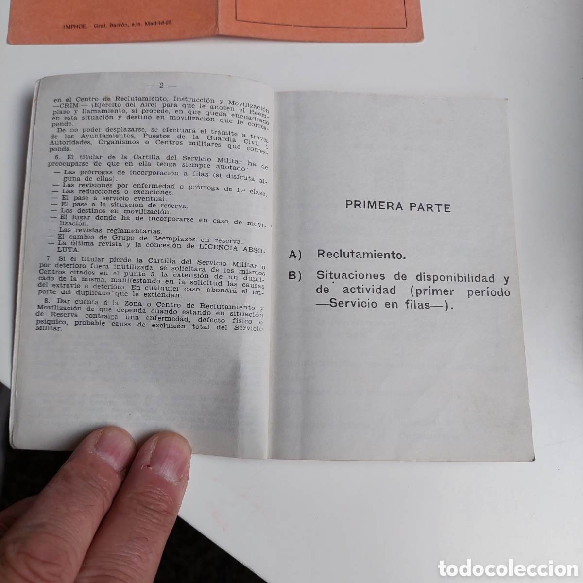 Documentos antiguos: Fuerzas Armadas Espa&ntilde;ola - Foto 3