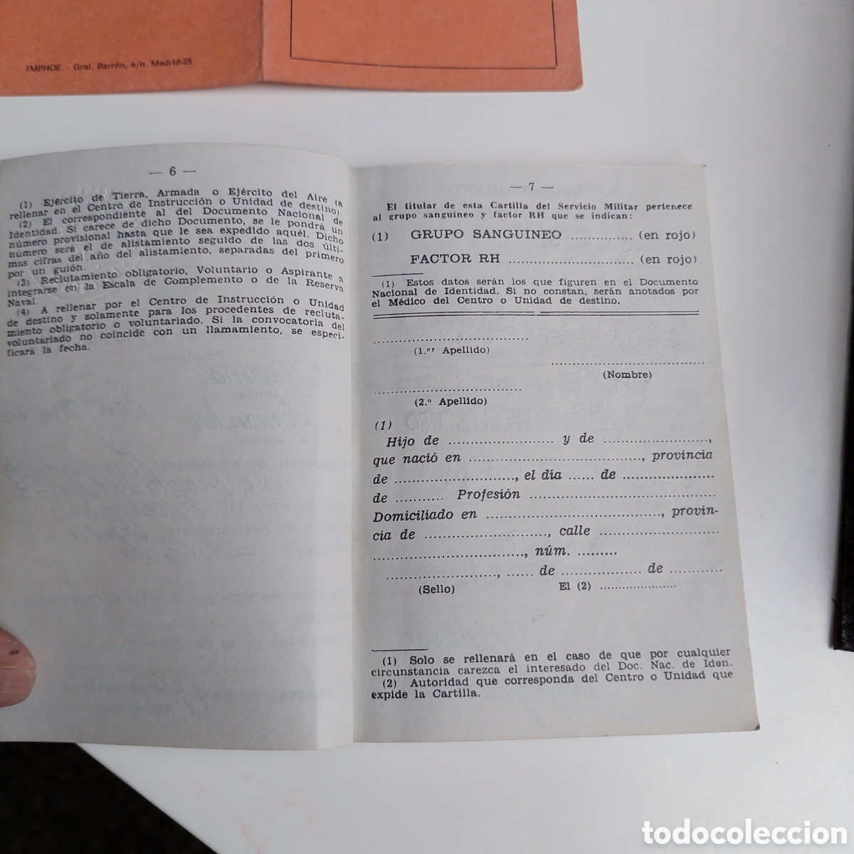 Documentos antiguos: Fuerzas Armadas Espa&ntilde;ola - Foto 4