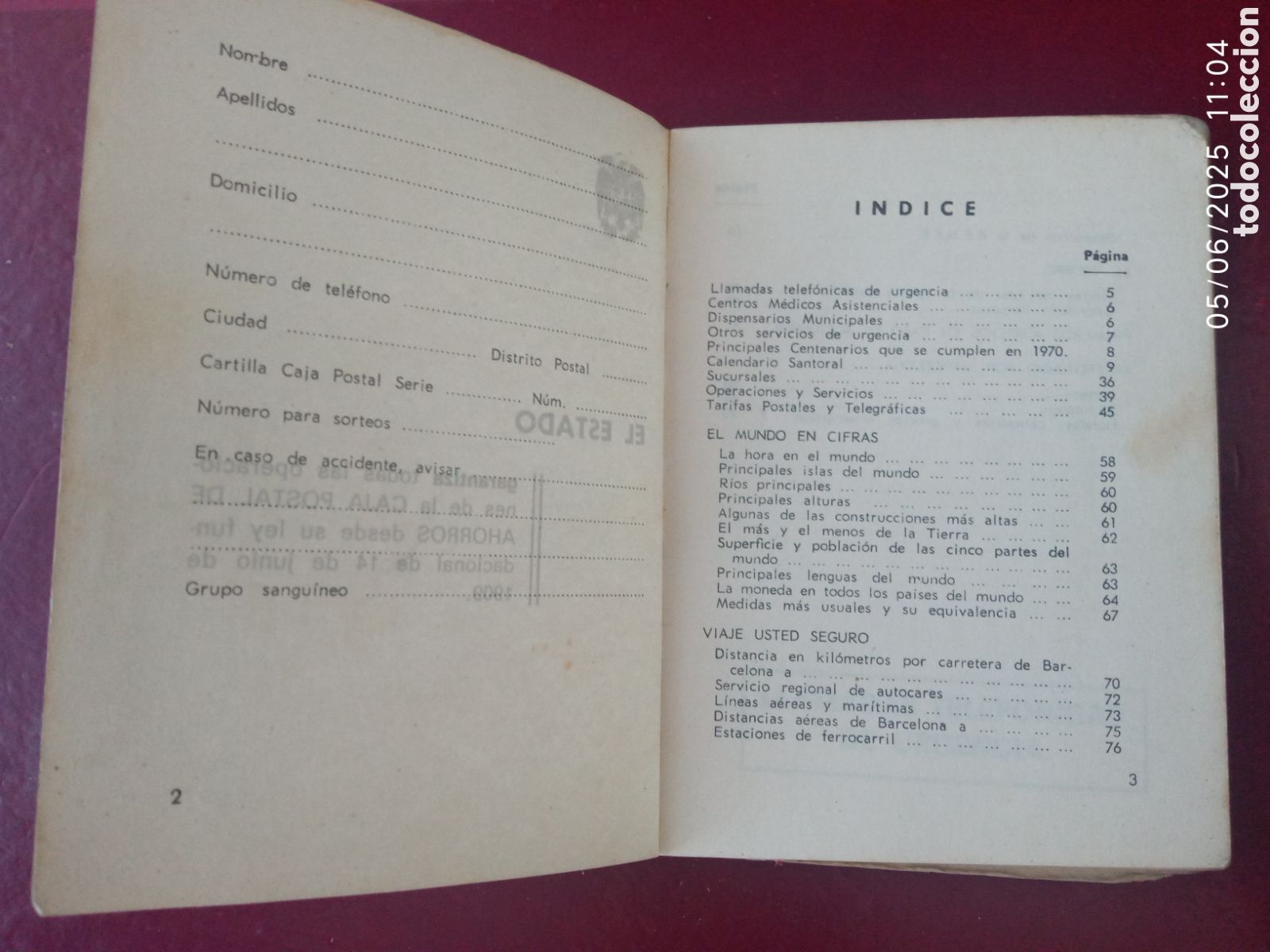 Documentos antiguos: ALMANAQUE 1970 CAJA POSTAL DE AHORROS - Foto 3