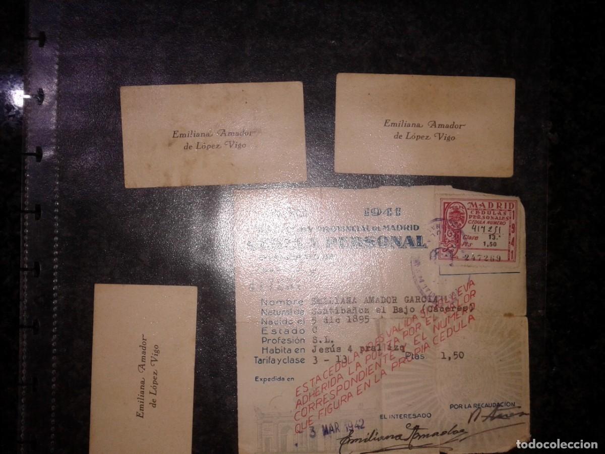 Documentos antiguos: CEDULA PERSONAL DIPUTACION PROVINCIAL DE MADRID 1941, M - Foto 3