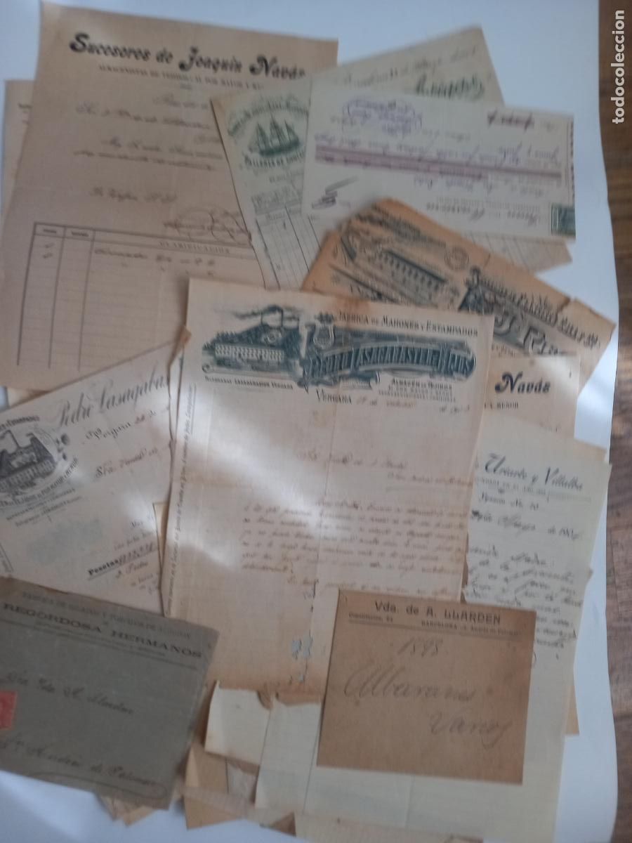 Documentos antiguos: Conjunto de documentos ind&uacute;stria t&eacute;xtil 1898-1905. 30 aproximadamente - Foto 1