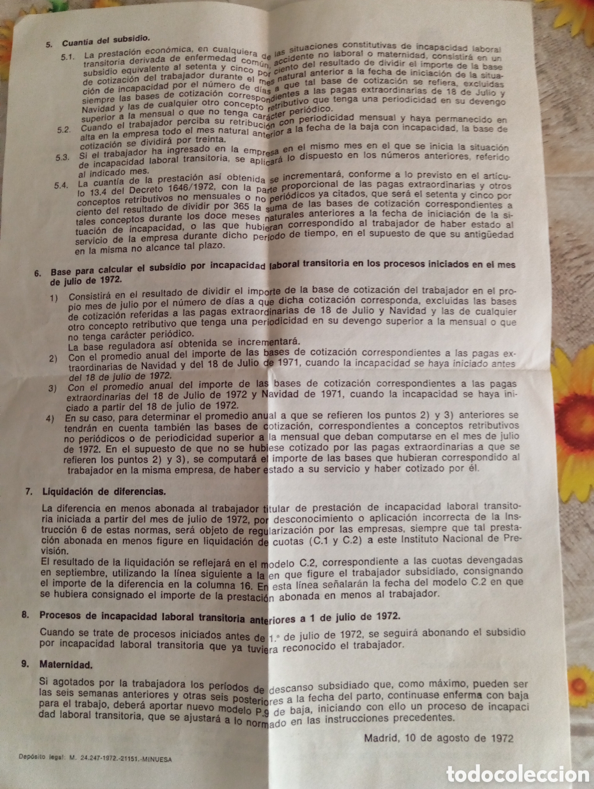 Documentos antiguos: SOBRE INSTITUTO NACIONAL DE PREVISI&Oacute;N CON INSTRUCCIONES - Foto 3
