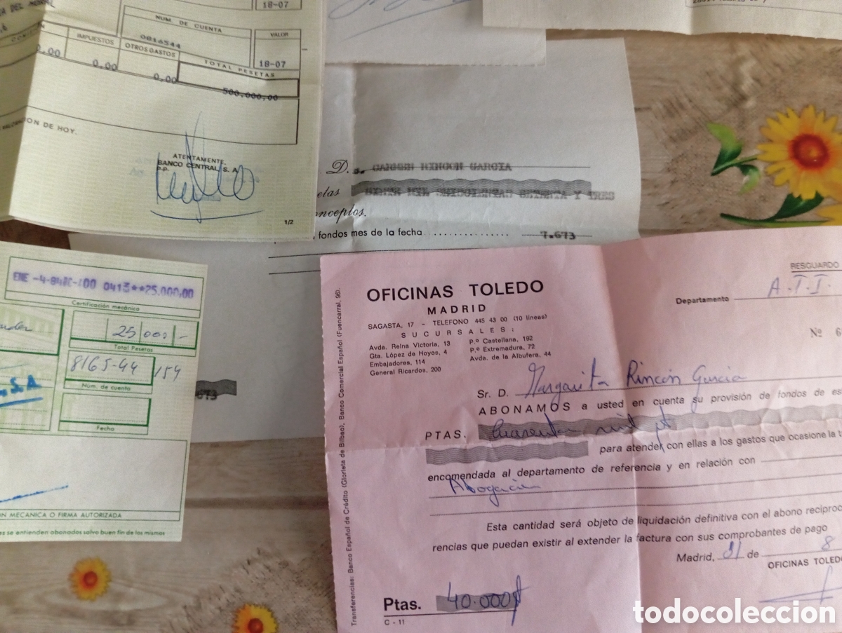 Documentos antiguos: CONJUNTO DOCUMENTACIONES BANCOS COMUNIDAD PROPIETARIOS Y OTROS - Foto 3