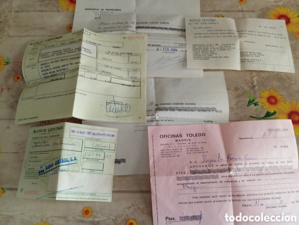 Documentos antiguos: CONJUNTO DOCUMENTACIONES BANCOS COMUNIDAD PROPIETARIOS Y OTROS - Foto 1