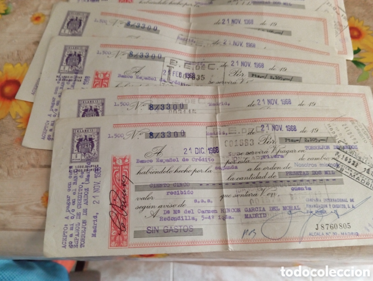 Documentos antiguos: GRAN LOTE DE LETRAS DE CAMBIO - Foto 4