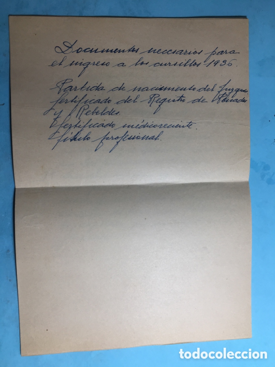 Documentos antiguos: 1936 DOCUMENTOS NECESARIOS INGRESOS CURSILLOS - NORMAS OPOSICIONES PARA MAESTRAS/OS Y VARIOS