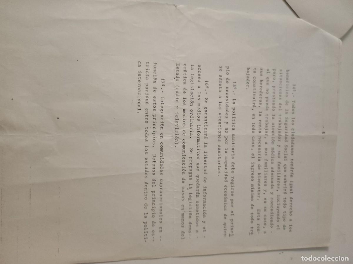 Documentos antiguos: Documento pol&iacute;tico: Parido Socialdem&oacute;crata PSD - Foto 2