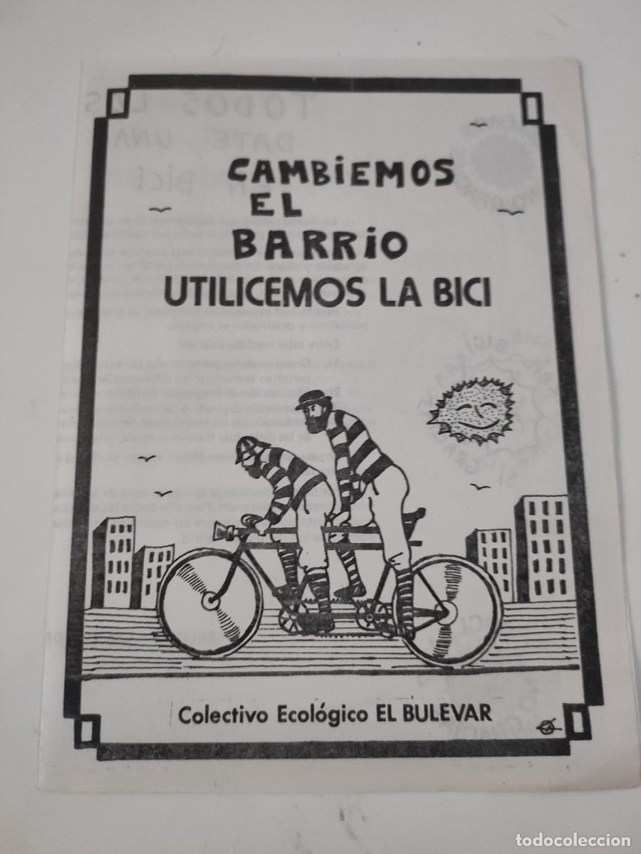 Documentos antiguos: Documento: Cambiemos el barrio. Utilicemos la bici. Vallecas. - Foto 1