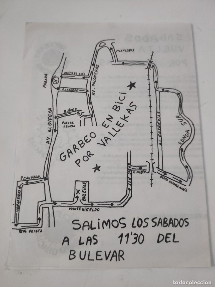 Documentos antiguos: Documento: Cambiemos el barrio. Utilicemos la bici. Vallecas. - Foto 2