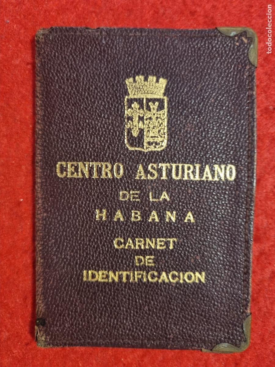 Documentos antiguos: FUNDA DE CARNET DEL CENTRO ASTURIANO DE LA HABANA ANTIGUO ORIGINAL