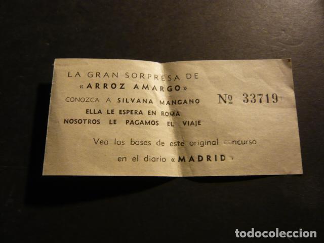 Documentos antigos: LA GRAN SORPRESA DE ARROZ AMARGO VALE CONCURSO