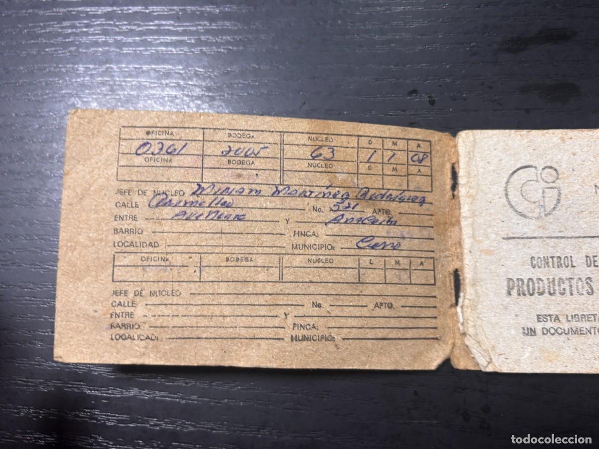 Documentos antiguos: LIBRETA RACIONAMIENTO CUBA CONTROL DE VENTAS PRODUCTOS ALIMENTICIOS - Foto 3