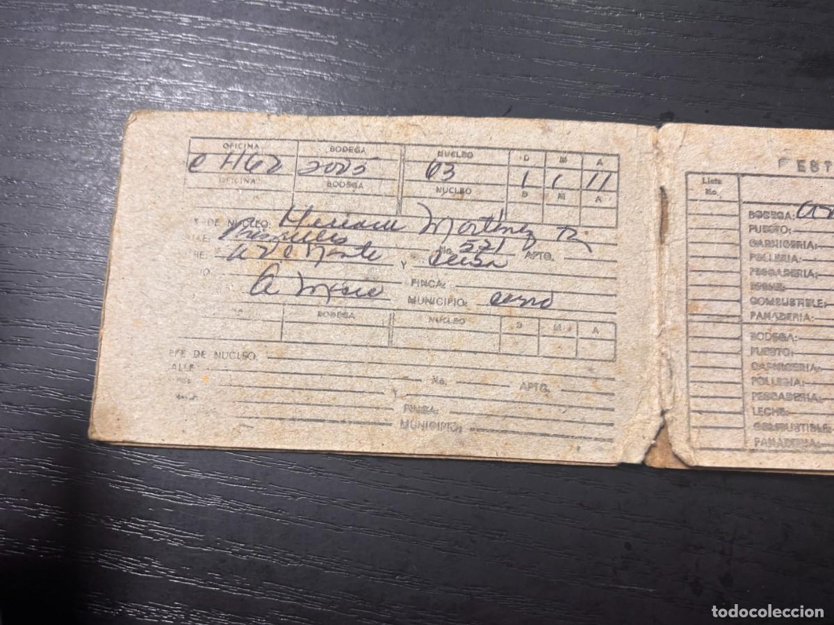 Documentos antiguos: LIBRETA RACIONAMIENTO CUBA CONTROL DE VENTAS PRODUCTOS ALIMENTICIOS - Foto 4