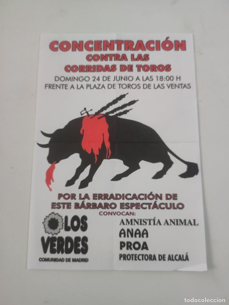 Documentos antiguos: Documento Concentraci&oacute;n contra las corridas. Los Verdes. - Foto 1