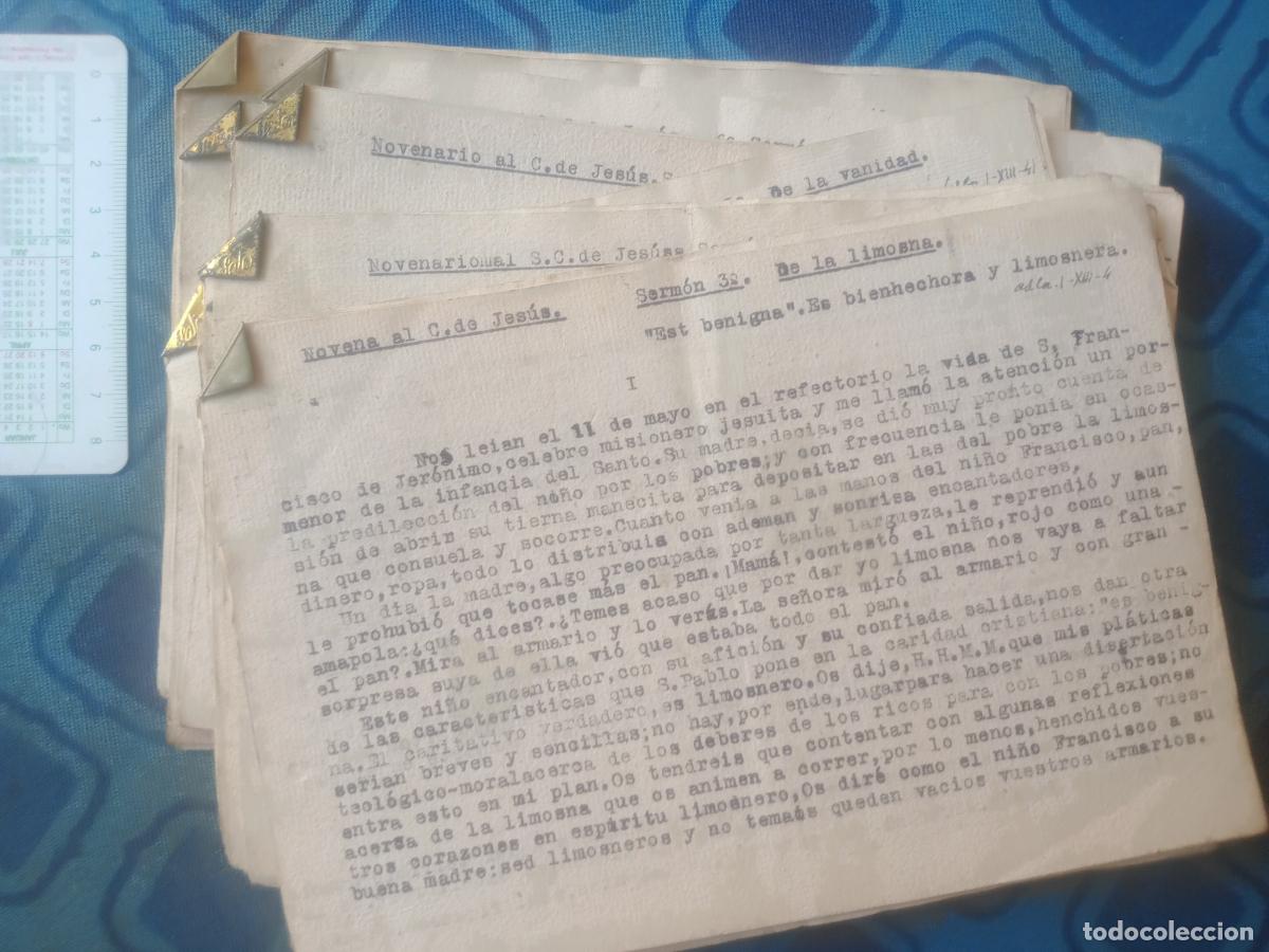 Old Documents: Lote de 7 novenas/novenarios mecanografiadas antiguas