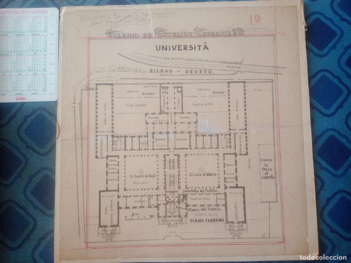 Old Documents: Universidad de Deusto, Bilbao. Antiguo plano